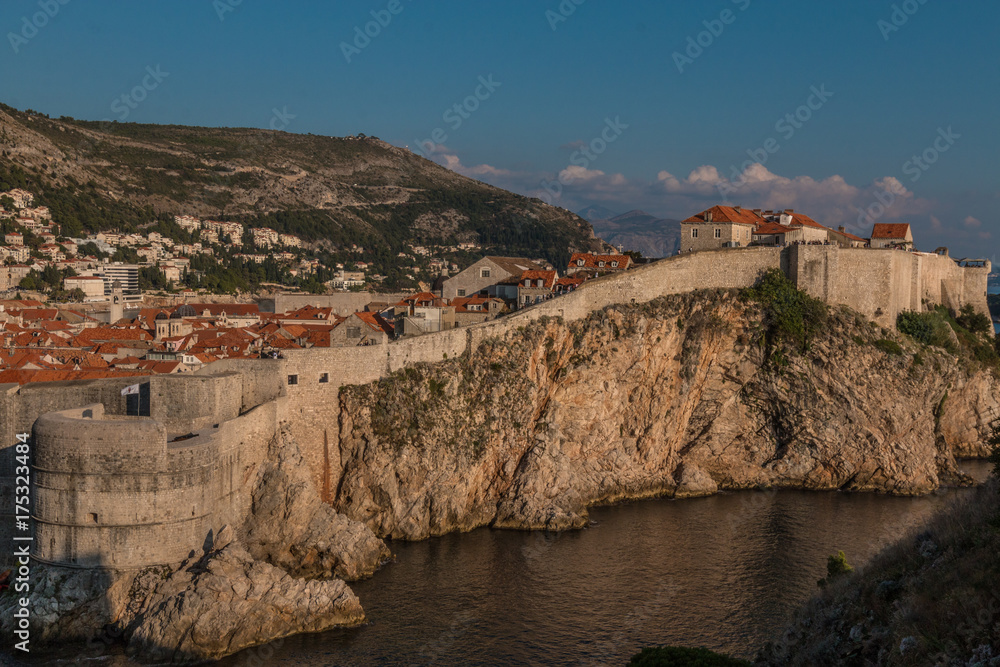 Old city walls of Dubrovnik Croatia