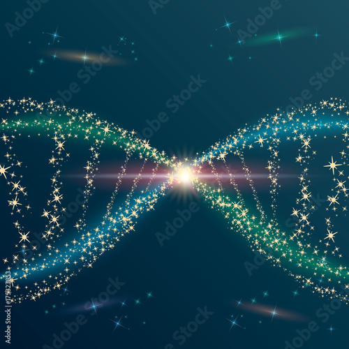 Illustration. A star in space. Vector illustration for a poster, banners with stars.