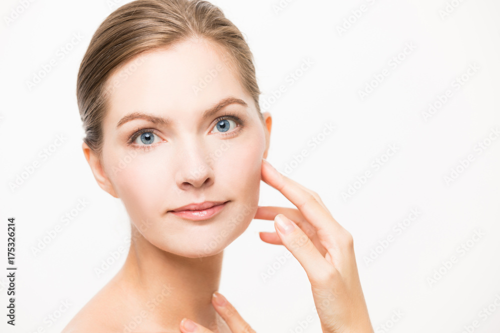 Beauty concept of young caucasian woman. Beauty concept of young caucasian woman.