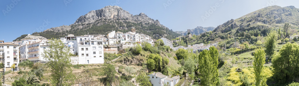 Panoramic view of Cazorla village, in the Sierra de Cazorla, Jaen, Spain