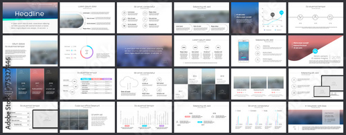 Minimalist presentation templates elements on a white background. Vector infographics. Use in Presentation, flyer and leaflet, corporate report, marketing, advertising, annual report, banner.