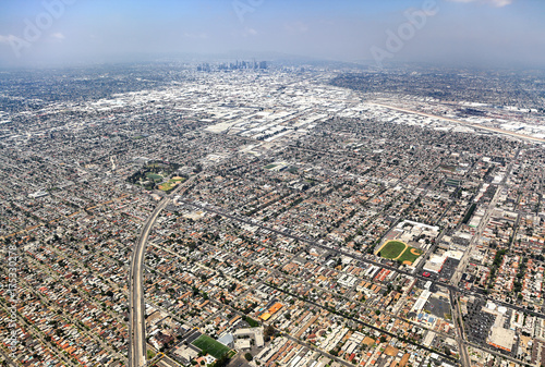 Aerial view of the city of Los Angeles