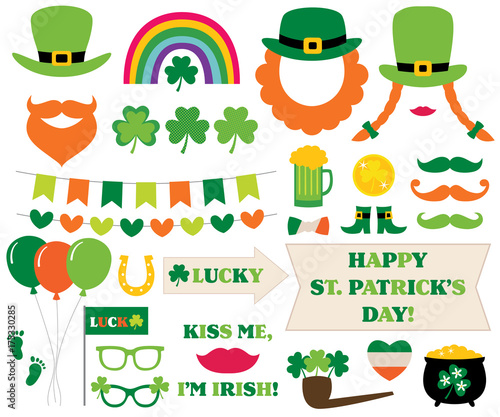 St. Patricks Day decoration and photo booth props