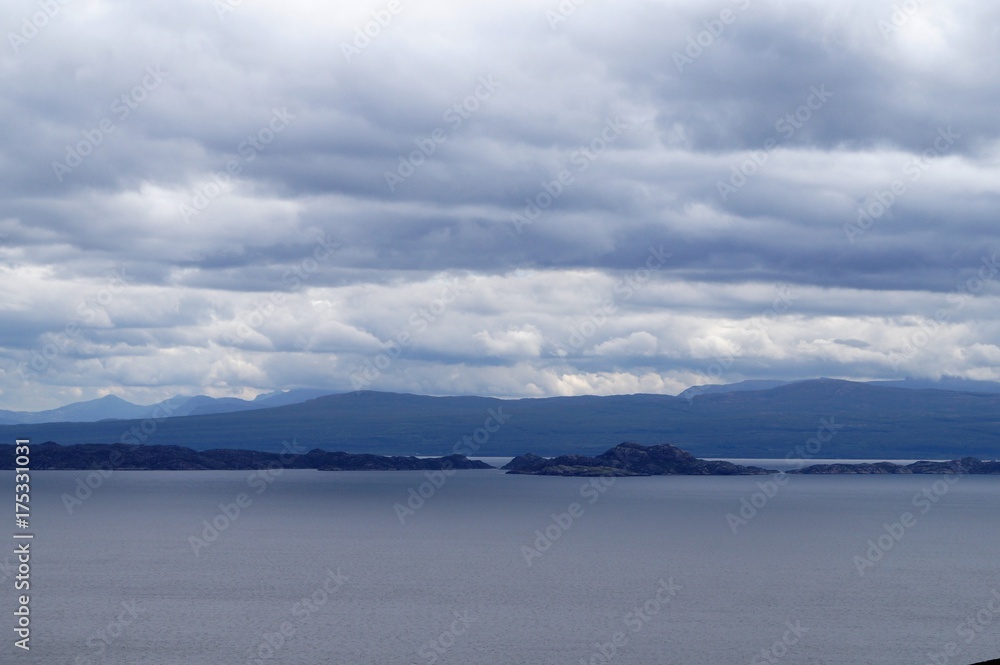 Landscape views of the Isle of Skye in Scotland, UK