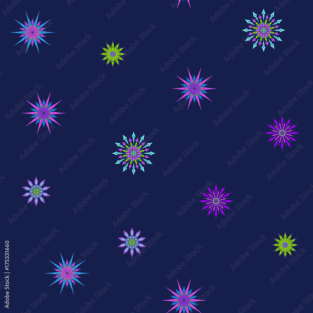 Seamless pattern, background with decorative stars. Seamless pattern, background with decorative stars.