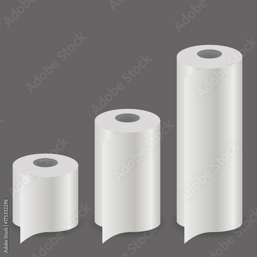White Paper Roll Set