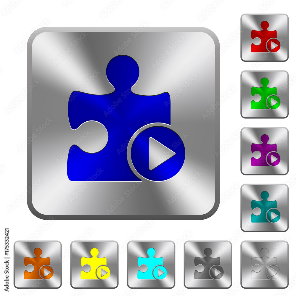 Run plugin rounded square steel buttons Run plugin rounded square steel buttons