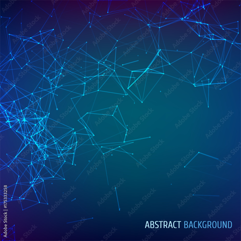 Abstract vector particles and lines.