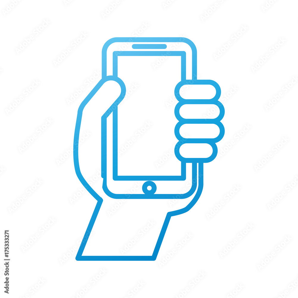 hand holding smartphone device digital hand holding smartphone device digital