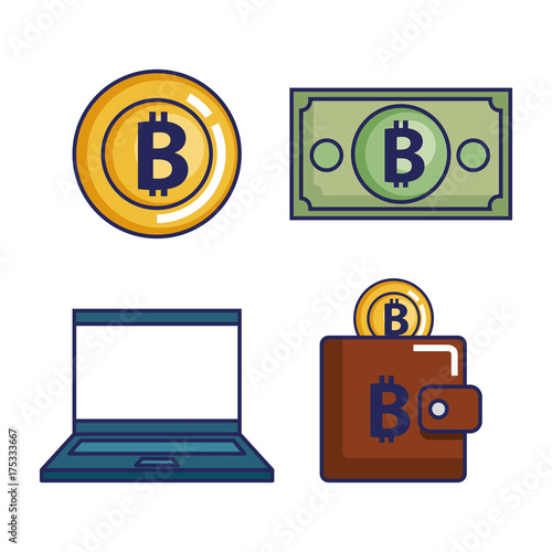 finance with bitcoin icons