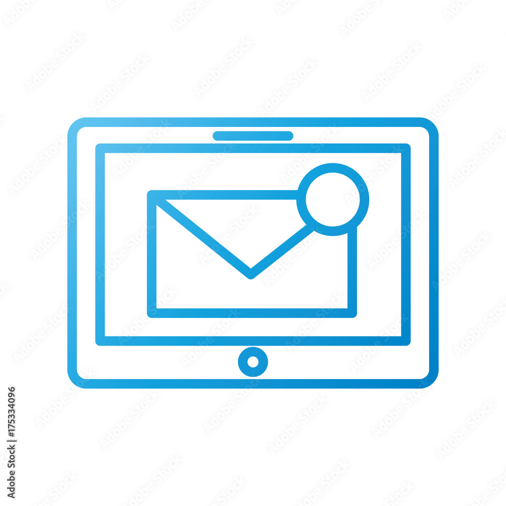 tablet with mailbox message or email notification tablet with mailbox message or email notification