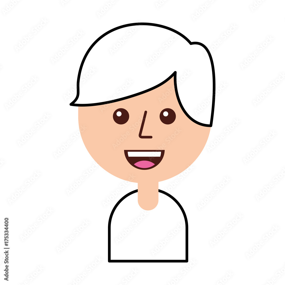 portrait of happy young boy smiling cartoon portrait of happy young boy smiling cartoon