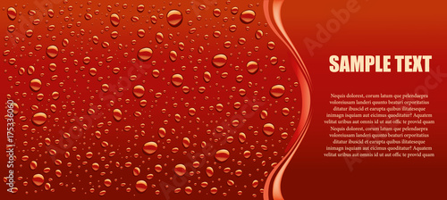 dark red water droplets background
