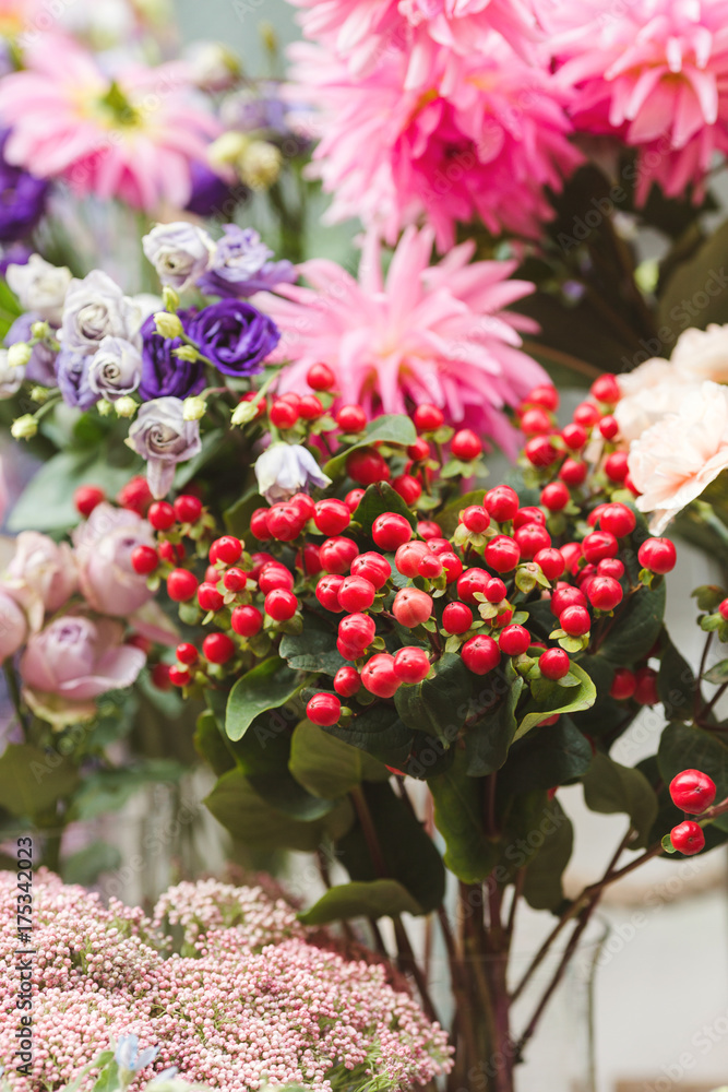 Bouquet of green hydrangea