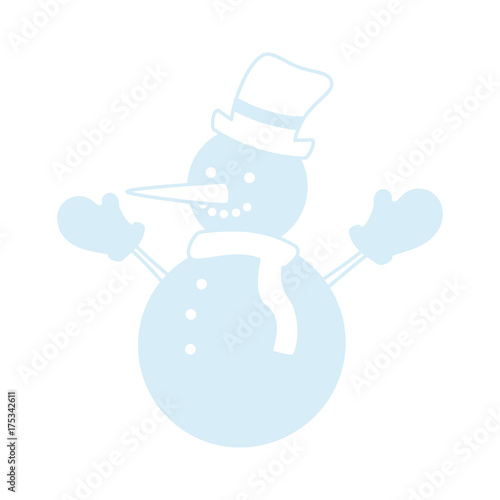 Buntes einfaches Weihnachtssymbol - Schneemann