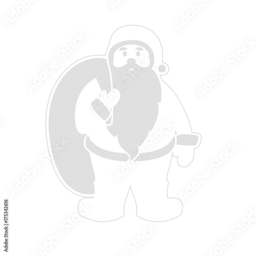 Buntes einfaches Weihnachtssymbol - Weihnachtsmann