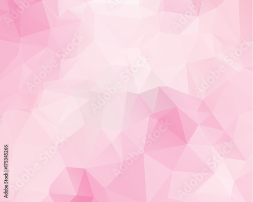Pink triangle background design. Geometric background in Origami style with gradient.