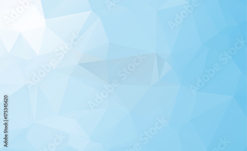 Blue Light Polygonal Mosaic Background, Vector illustration, Business Design wall background with vignette