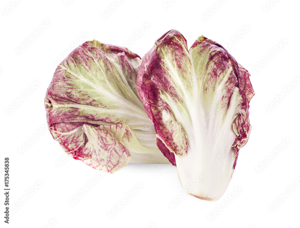 Radicchio, red salad isolated on white background Radicchio, red salad isolated on white background