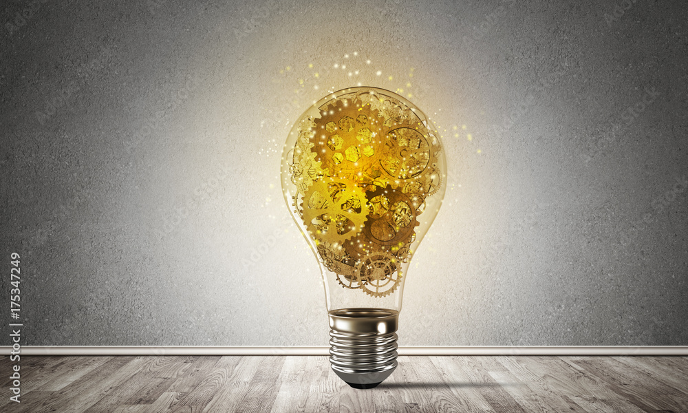 Concept of lightbulb as symbol of new idea. - obrazy, fototapety, plakaty 
