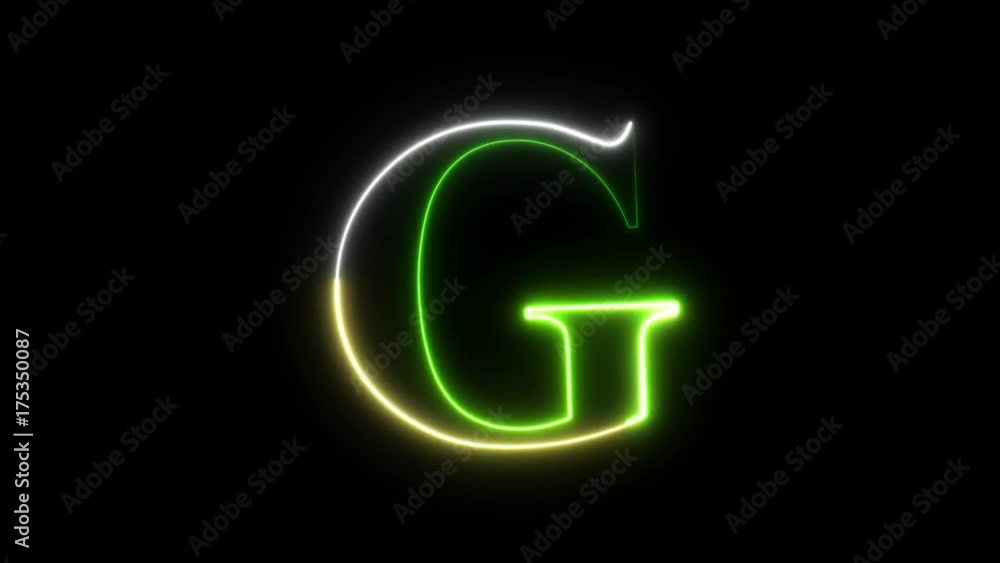 Letter G shaking outline in 4k Letter G shaking outline in 4k