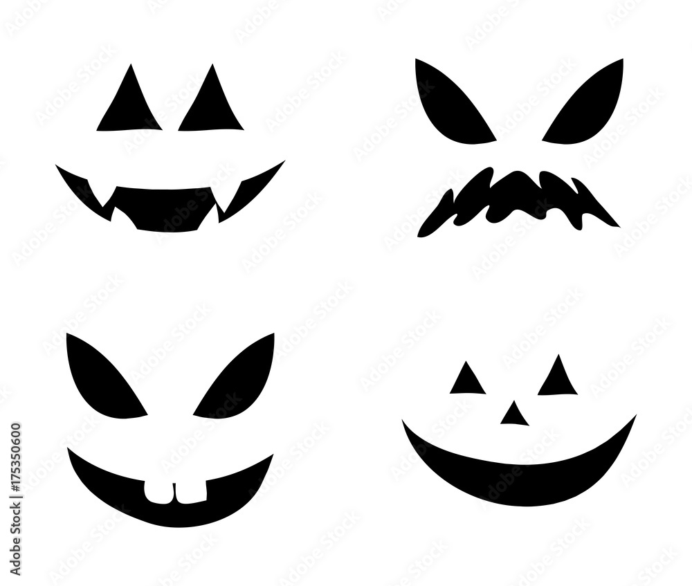 jack o lantern smile silhouette vector symbol icon design. Beautiful ...