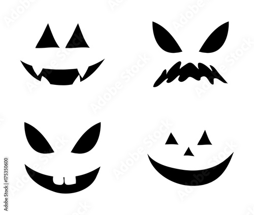 jack o lantern smile silhouette vector symbol icon design. Beautiful illustration isolated on white background