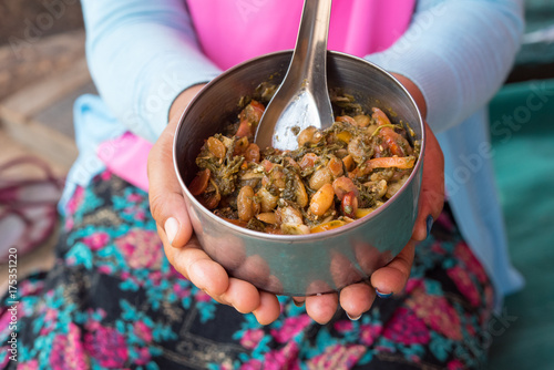 Homemade Lahpet Thoke, Burmese tea leaf salad　ミャンマーの茶葉サラダ「ラペットゥ」 photo