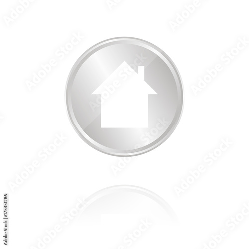 Neubau - Silber Münze mit Reflektion