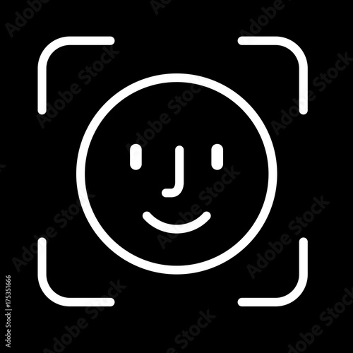 face id icon. vector illustration