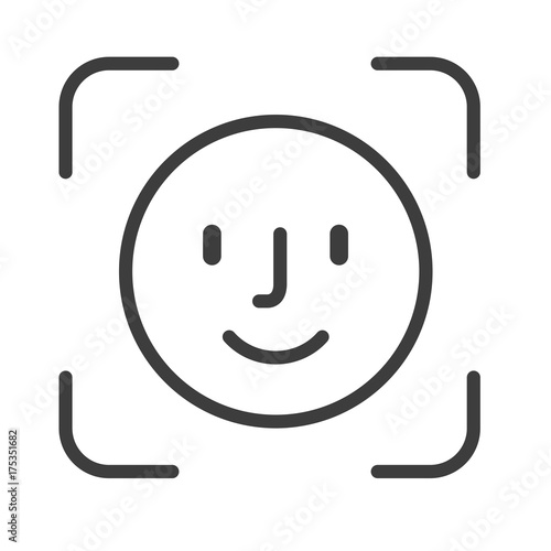 face id icon. vector illustration