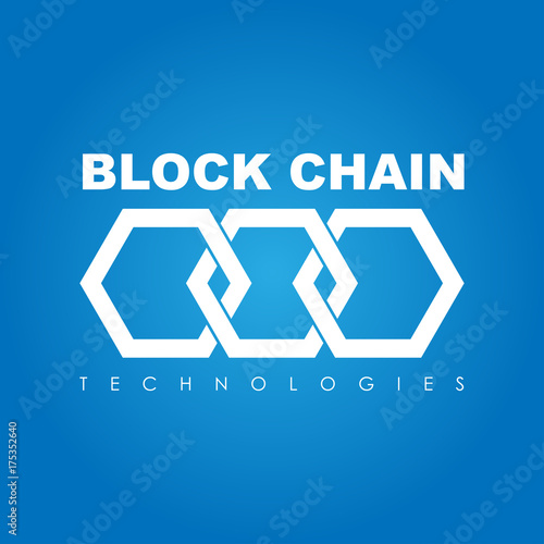 Business theme vector illustration of the block chain logo.