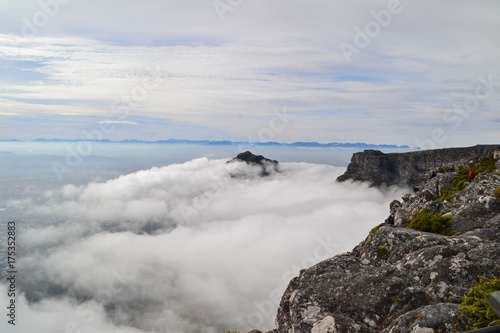 Cloudy mountain tops in Cape Town