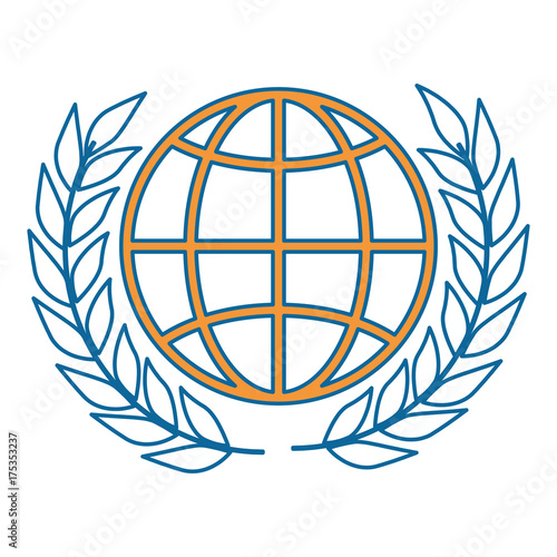 planet with wreath leafs