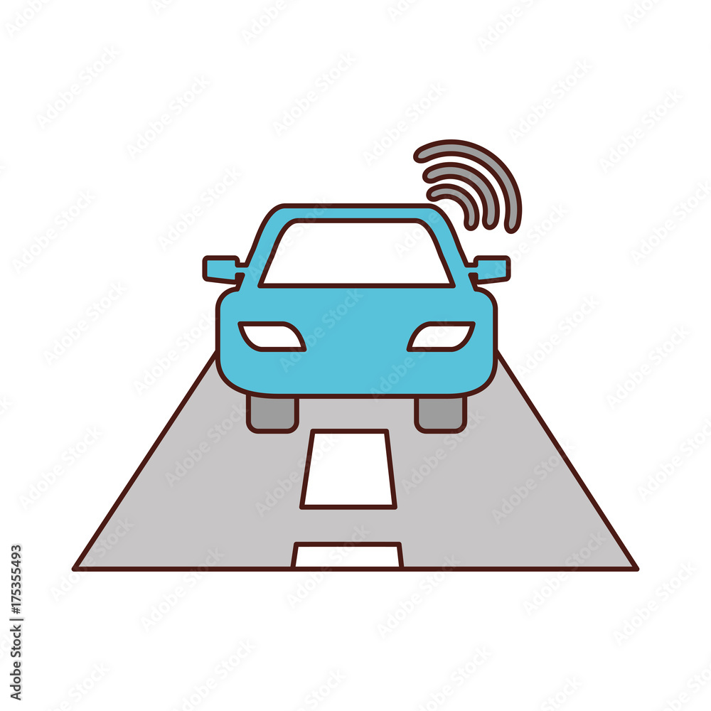 Obraz premium navigation gps signal street car transportation