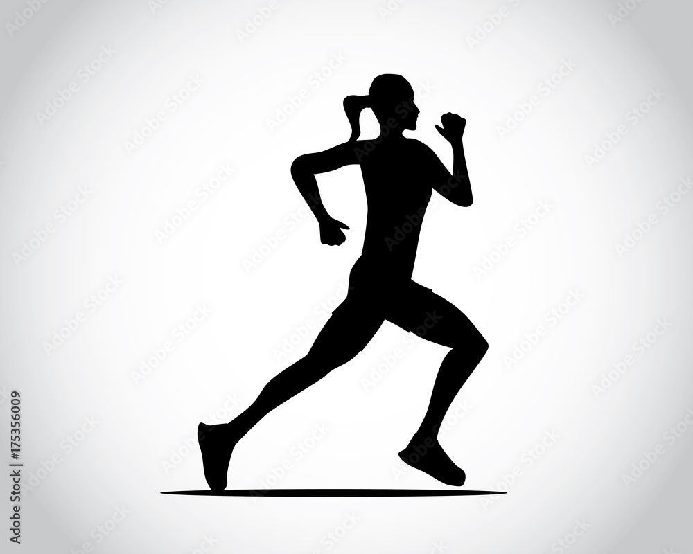running woman silhouette