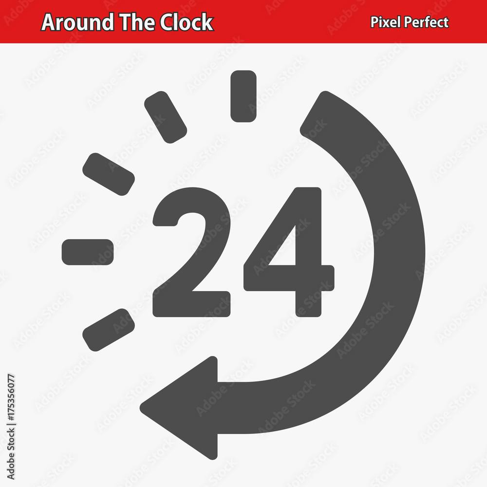 Around The Clock Icon. Professional, pixel perfect icon optimized for both large and small resolutions. EPS 8 format. Around The Clock Icon. Professional, pixel perfect icon optimized for both large and small resolutions. EPS 8 format.