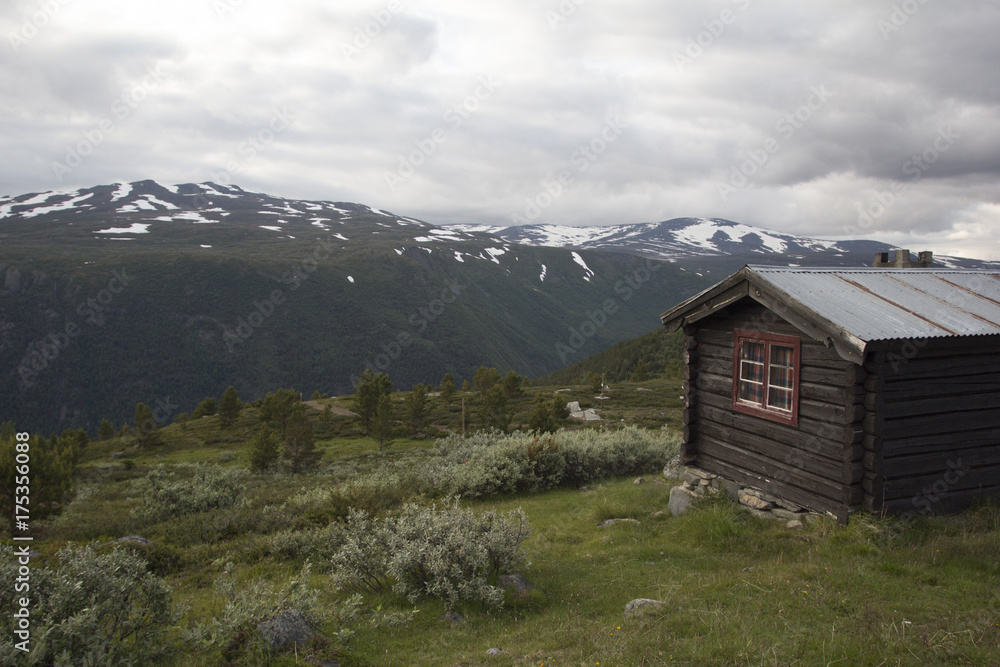 A cabin in Norwegian mountains jotunheimen