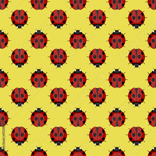 Ladybug Seamless Pattern