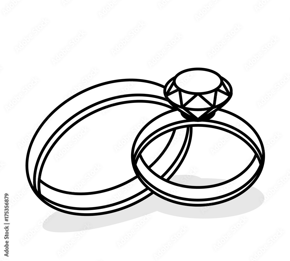 doodle wedding ring Stock Vector | Adobe Stock