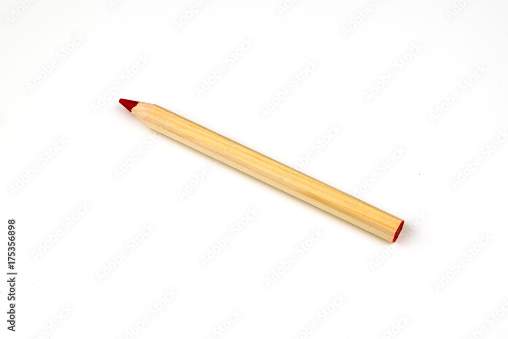isolated colorful wood pencil and copy space on white background isolated colorful wood pencil and copy space on white background