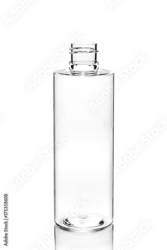 empty bottle cosmetic packaging on a white background