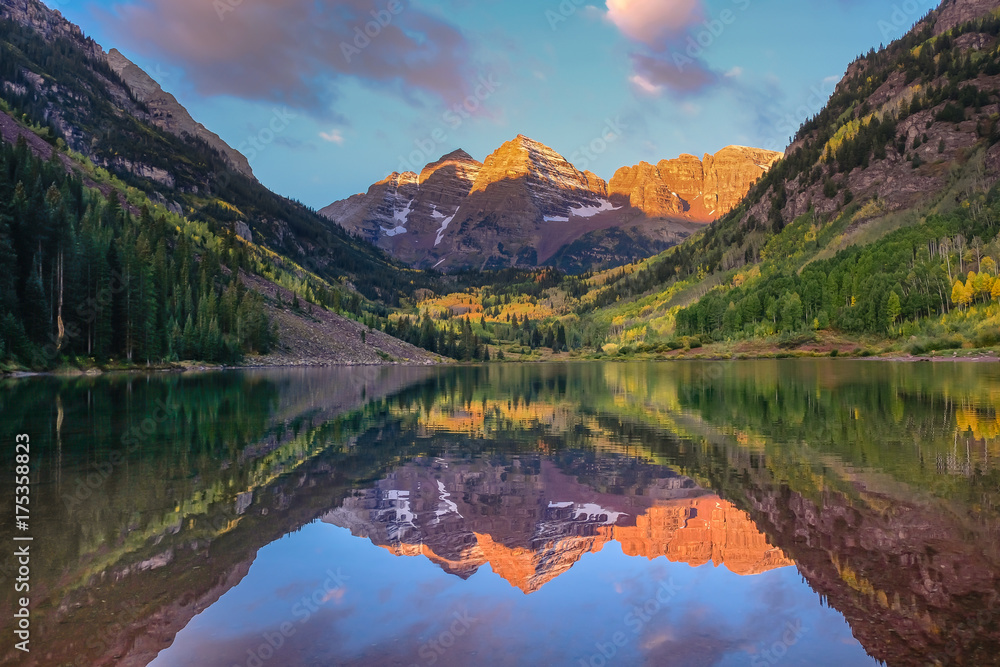 Sunrise at Maroon Bell, Colorado