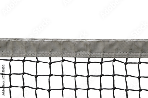 Tennis net isolated on white background with clipping path
