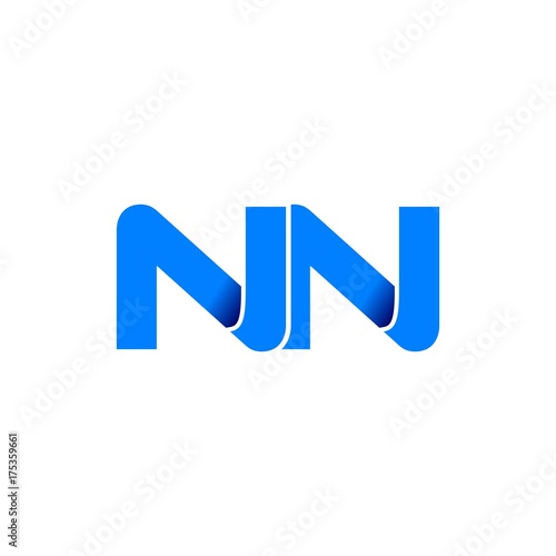 Free Download nn logo initial logo vector modern blue fold style - GFXLoad