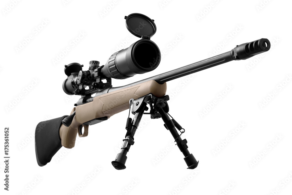 sniper rifle isolated on white sniper rifle isolated on white