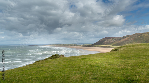 Rhossili Bay view, South Wales, UK