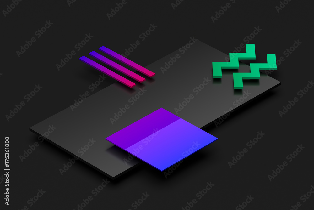 Abstract 3d rendering of geometric shapes. Modern background design for poster, cover, branding, banner, placard. Abstract 3d rendering of geometric shapes. Modern background design for poster, cover, branding, banner, placard.