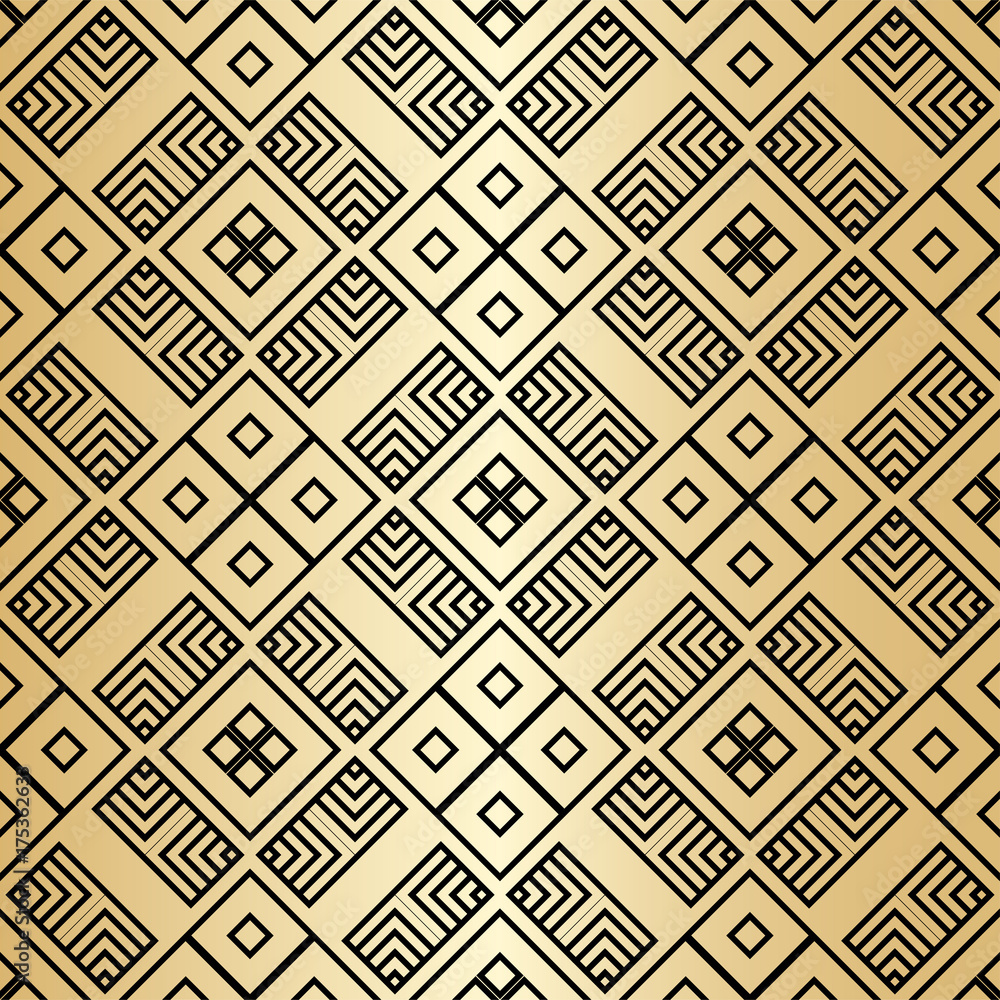 Art deco vintage seamless pattern. Template for design. Vector illustration eps10