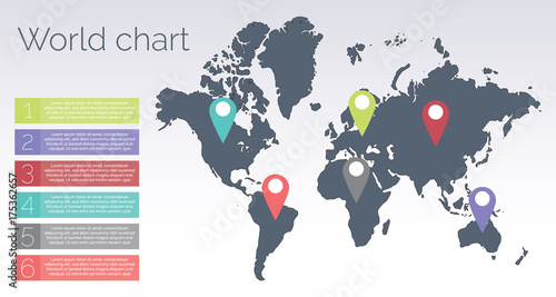 Color world chart info graphic